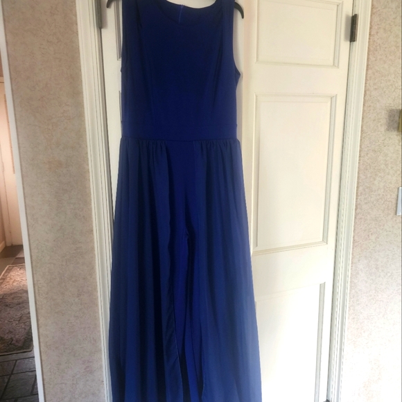 JUMPSUIT WYTH SHEER SKIRT. NO tag.Size L pit to pit 20".Newer wear. - Picture 1 of 7